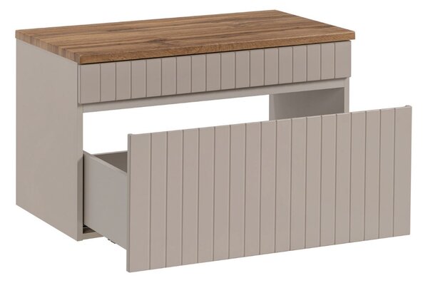 Koupelnová skříňka s umyvadlem a deskou ICONIC Cashmere DU80/1 | 80 cm