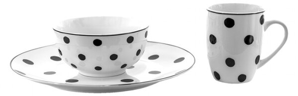 Porcelánová miska s černými puntíky Black Dot – 500 ml