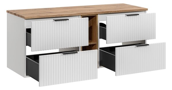 Koupelnová skříňka s deskou ADEL White D140/1 | 140 cm