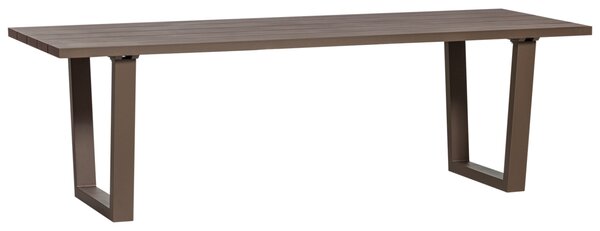 WOOOD Hnědý kovový zahradní jídelní stůl Bear 240 x 87 cm
