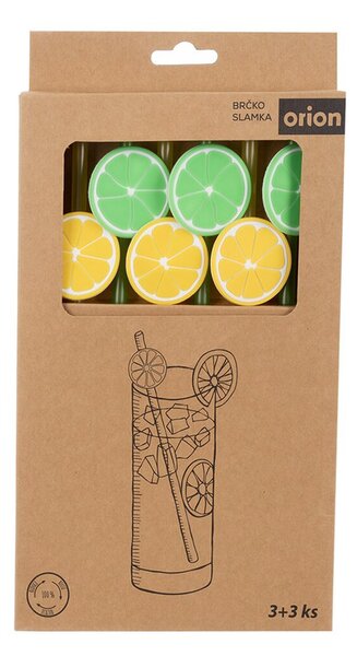 Nápojové brčko opakované použití LIMEPOP 6 ks