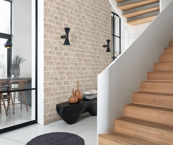 RASCH | Vliesová tapeta na zeď Unsere Besten 865721 | 0,53 x 10,05 m | béžová, krémová, šedá
