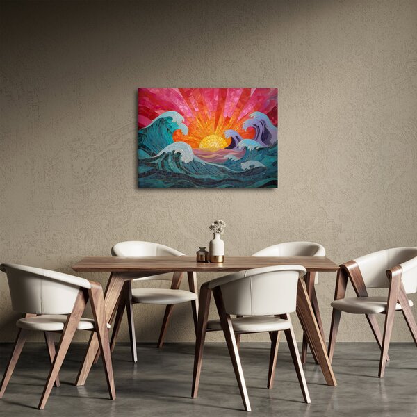 Obraz - Mozaika vln (70x50 cm)