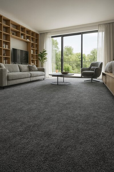 Vopi, Metrážový koberec Color Shaggy šedý - neúčtujeme odřezky z role, na míru, šíře 2m,3m,4m, šedá, ab (mřížka), ložnice