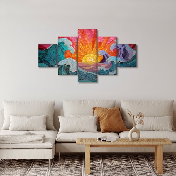 Obraz - Mozaika vln (125x70 cm)