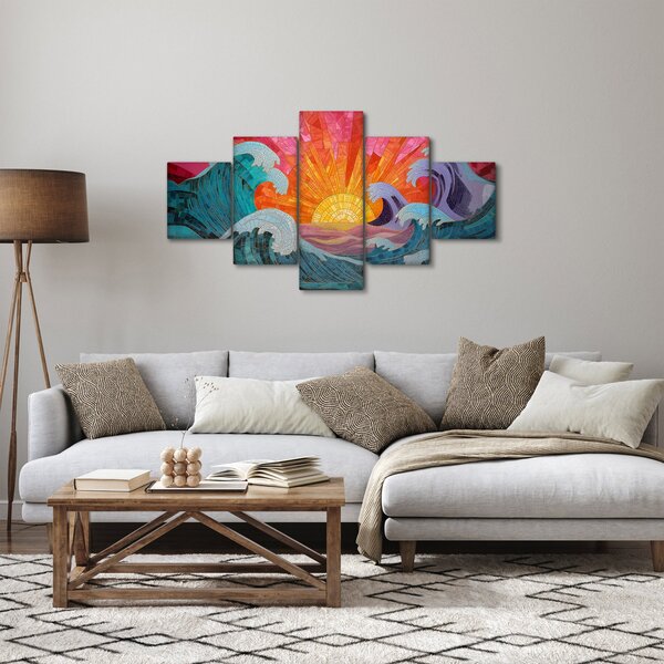 Obraz - Mozaika vln (125x70 cm)