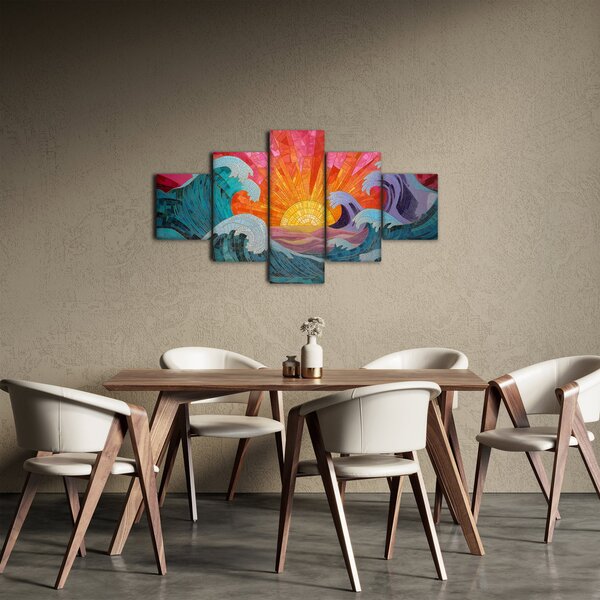 Obraz - Mozaika vln (125x70 cm)