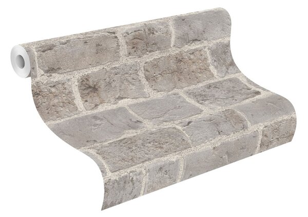 RASCH | Vliesová tapeta na zeď Unsere Besten 865714 | 0,53 x 10,05 m | šedá, krémová, hnědá