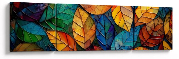 Obraz - Mozaika z listů (170x50 cm)