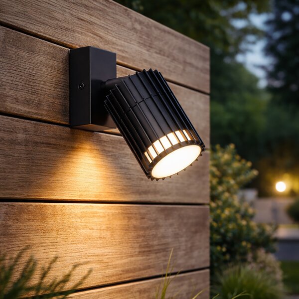 Designové venkovní stropní bodové světlo černé IP44 - Boris