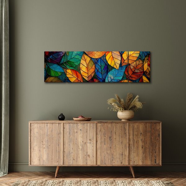 Obraz - Mozaika z listů (170x50 cm)