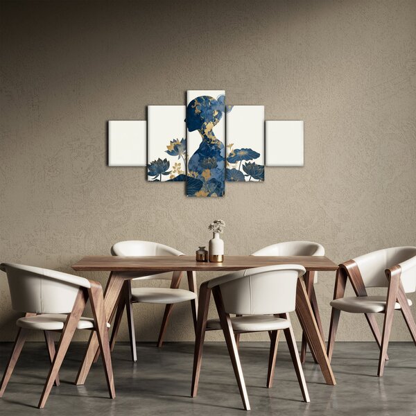 Obraz - Mramorový profil ženy (125x70 cm)