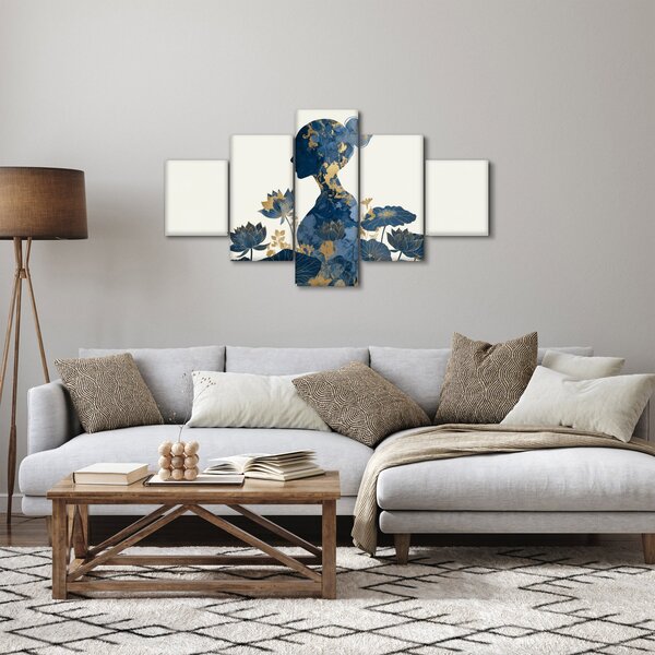 Obraz - Mramorový profil ženy (125x70 cm)