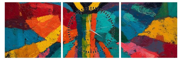 Obraz - Malovaný anděl (s hodinami) (90x30 cm)