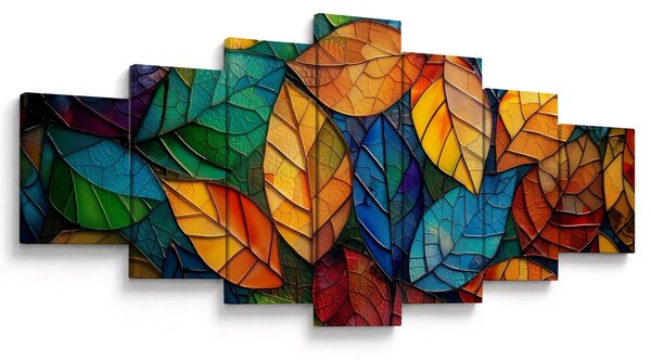 Obraz - Mozaika z listů (210x100 cm)