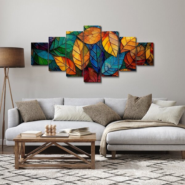 Obraz - Mozaika z listů (210x100 cm)