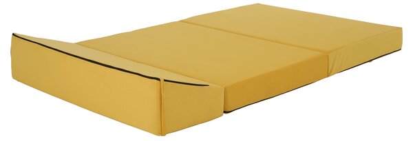 KONDELA Skládací matrace/křeslo, 2v1, žlutá, VEDIS