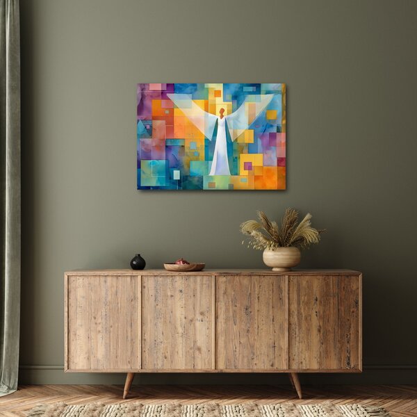 Obraz - Geometrický anděl (70x50 cm)