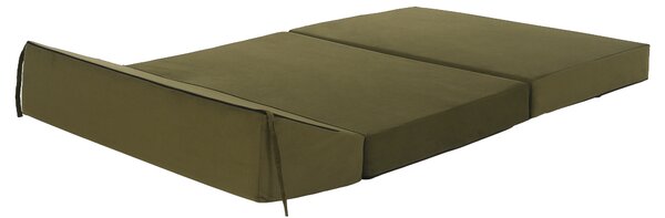 KONDELA Skládací matrace/křeslo, 2v1, olivová, VEDIS