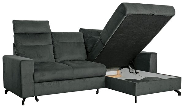 ROHOVÁ SEDAČKA, textil, šedá Livetastic - Sedací soupravy, Online Only