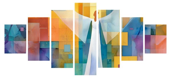 Obraz - Geometrický anděl (210x100 cm)