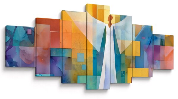 Obraz - Geometrický anděl (210x100 cm)