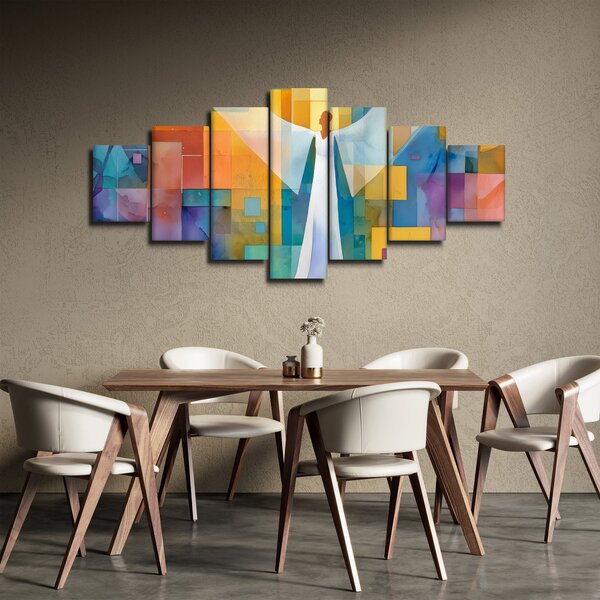 Obraz - Geometrický anděl (210x100 cm)