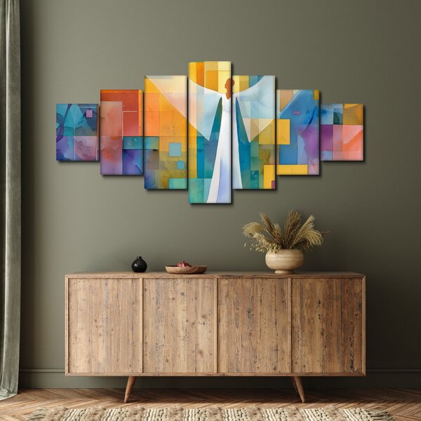 Obraz - Geometrický anděl (210x100 cm)