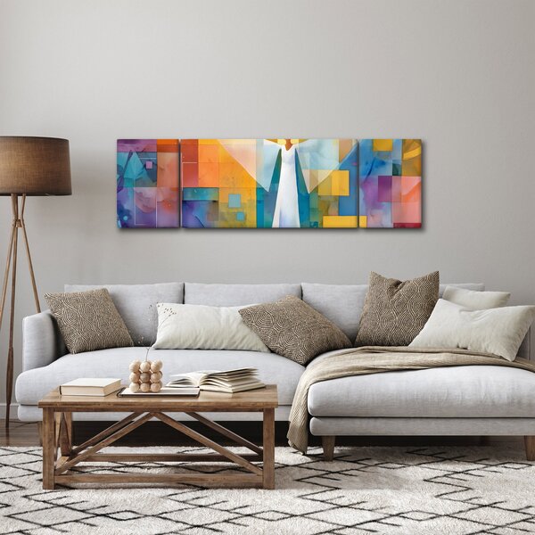 Obraz - Geometrický anděl (170x50 cm)