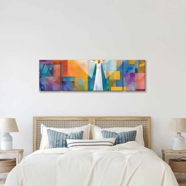 Obraz - Geometrický anděl (170x50 cm)