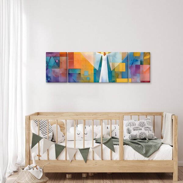 Obraz - Geometrický anděl (170x50 cm)