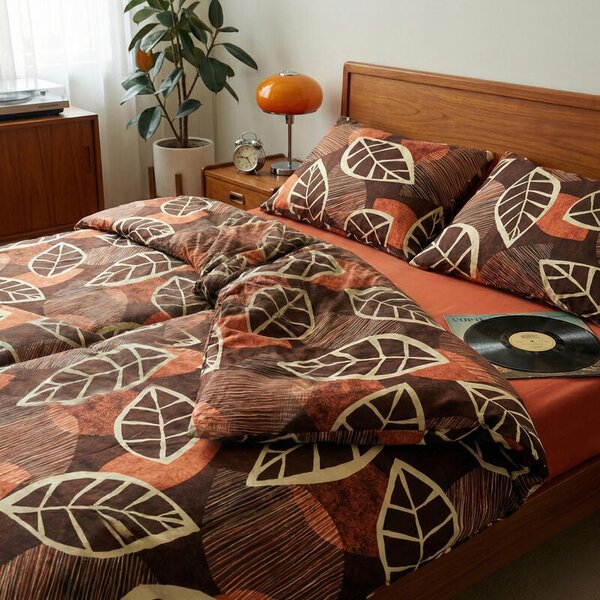 Povlečení KLASIK DESIGN terakota hnědooranžová 140 x 220/70 x 90 cm