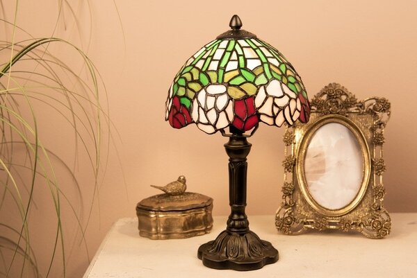 Stolní Tiffany lampa Fantina - Ø 21*39 cm