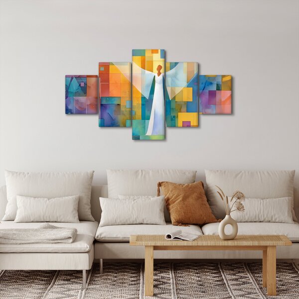 Obraz - Geometrický anděl (125x70 cm)