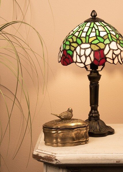 Stolní Tiffany lampa Fantina - Ø 21*39 cm