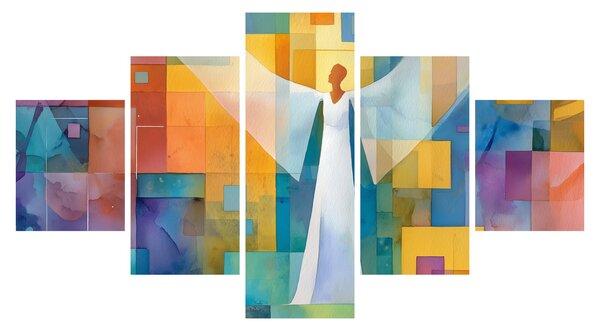 Obraz - Geometrický anděl (125x70 cm)
