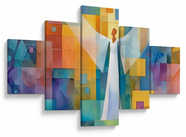 Obraz - Geometrický anděl (125x70 cm)