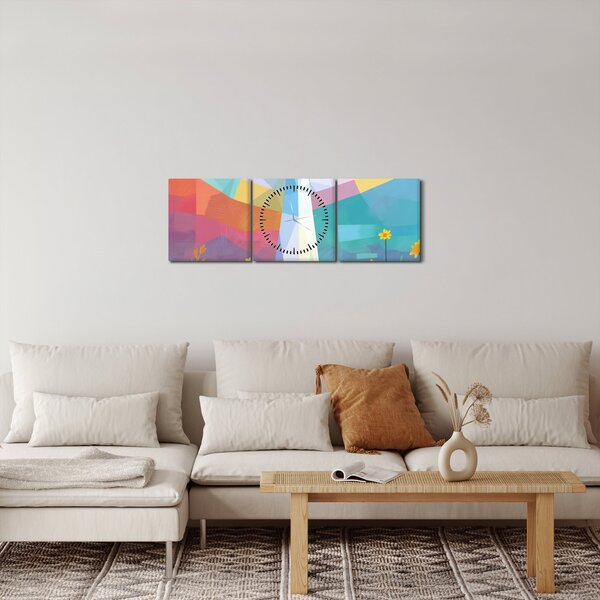 Obraz - Strážce květin (s hodinami) (90x30 cm)
