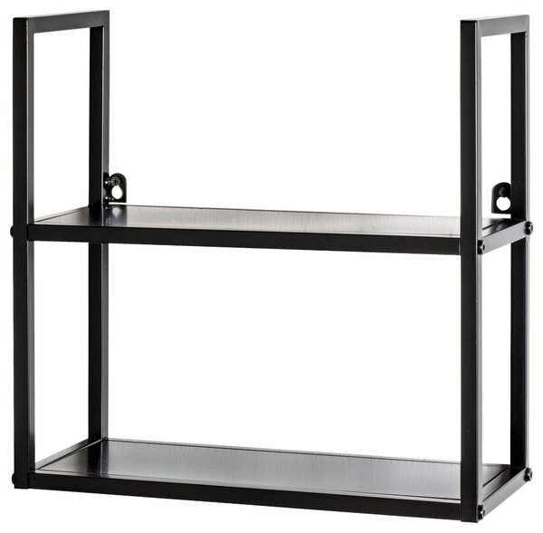 NÁSTĚNNÝ REGÁL, černá, 36/36/15 cm - Online Only regály & police, Online Only