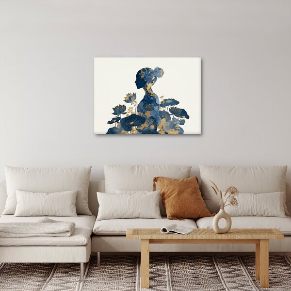 Obraz - Mramorový profil ženy (70x50 cm)