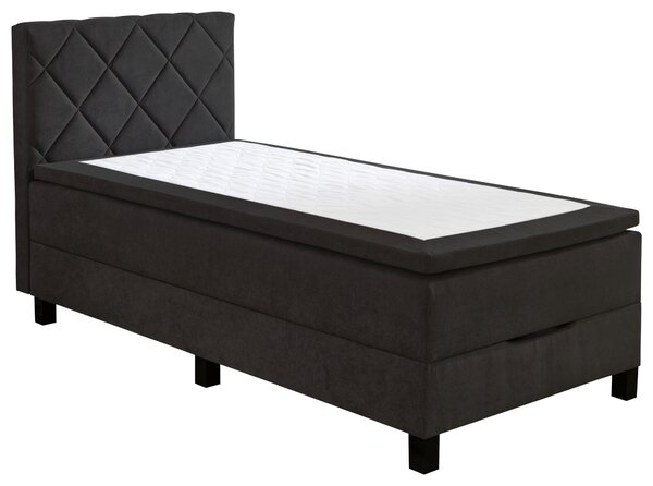 POSTEL BOXSPRING, 120/200 cm, černá Carryhome - Postele s úložným prostorem