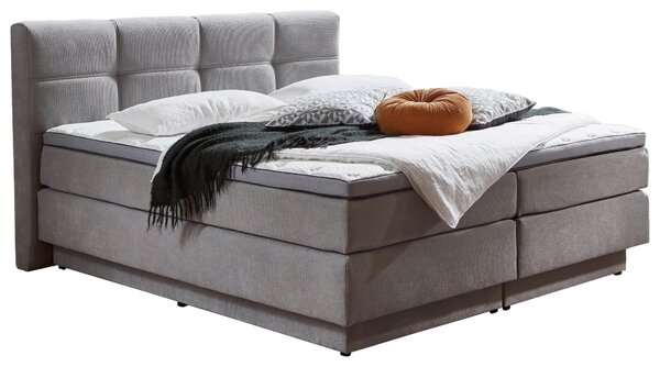 POSTEL BOXSPRING, 160/200 cm, světle šedá Carryhome - Postele s úložným prostorem