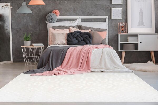 BĚHOUN, 80/150 cm, bílá - Online Only koberce & rohožky, Online Only