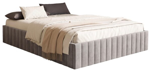 ČALOUNĚNÁ POSTEL, 120/200 cm, světle šedá Boxxx - Postele s úložným prostorem, Online Only
