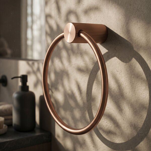 Koupelnový věšák Ring 64106 SOLO Brush Copper