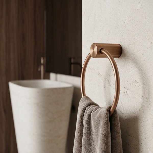 Koupelnový věšák Ring 64106 SOLO Brush Copper