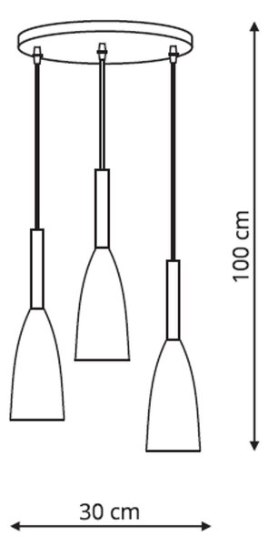 ZÁVĚSNÉ SVÍTIDLO, 100/30/30 cm - Online Only svítidla, Online Only