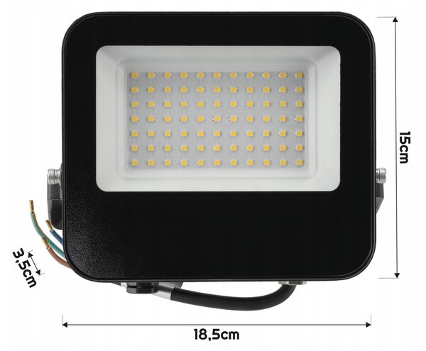 BERGE LED reflektor Heros 50W - IP65 - neutrální bílá