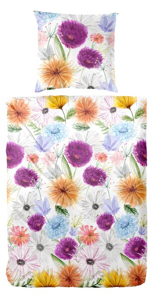 POVLEČENÍ, makosatén, modrá, bobulová, lilková, tmavě žlutá, meruňková, 135/200 cm - Online Only povlečení, Online Only