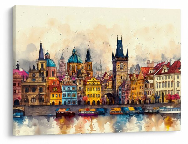 Obraz - Podzim v malovaném městě (70x50 cm)